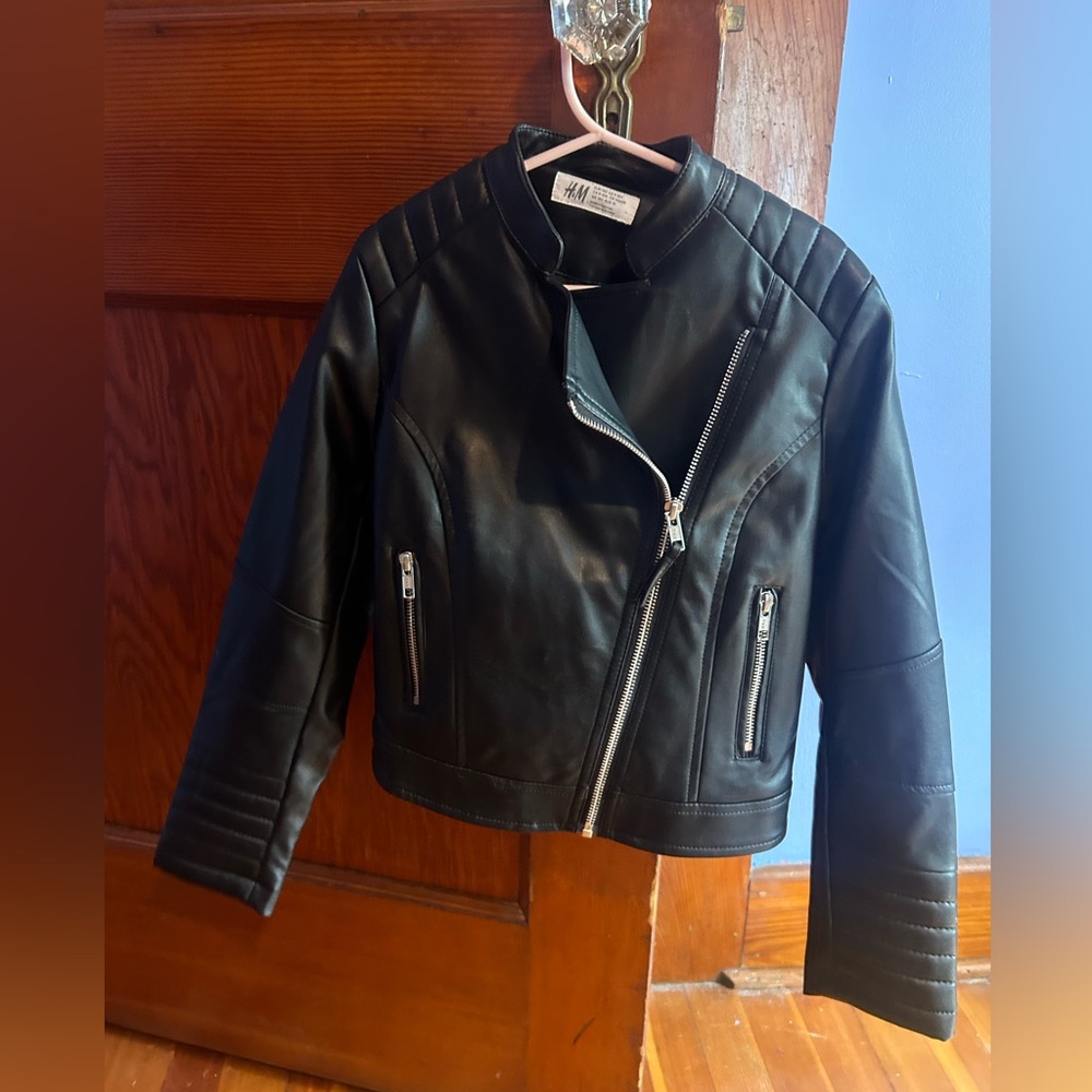Girls H & M leather coat